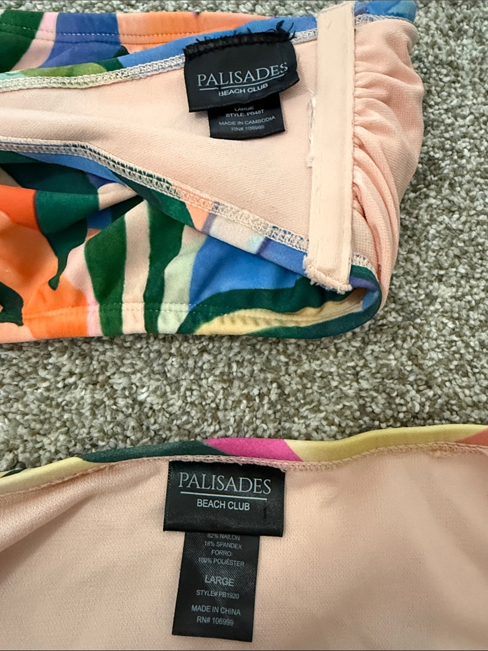 Tropical Multi-Color Bandeau Bikini Set - Picture 5 of 5